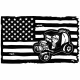 (image for) ratrod keg cart  flag