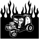 (image for) ratrod keg cart  flame