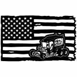 (image for) ratrod popcorn machine  flag