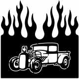 (image for) ratrod rat truck 6  flame