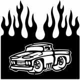 (image for) ratrod rat truck 9  flame