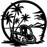 (image for) ratrod rat truck  beach