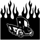 (image for) ratrod rat truck  flame