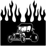 (image for) ratrod roadster  flame