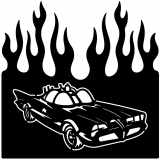 (image for) ratrod the batmobile  flame