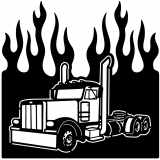 (image for) transport big truck=-  flame