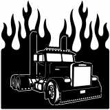 (image for) transport freightliner=-  flame