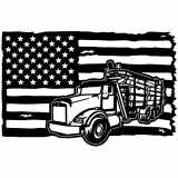 (image for) transport log truck  flag