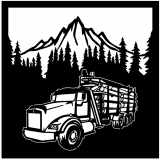 (image for) transport log truck  treeline