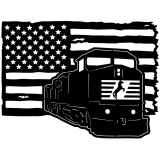 (image for) transport norfolk southern train  flag