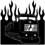 (image for) transport norfolk southern train  flame