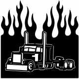 (image for) transport peterbilt=-  flame