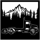 (image for) transport semi truck 02  treeline