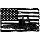 (image for) transport semi truck=-  flag