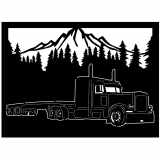 (image for) transport semi truck=-  trees