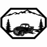 (image for) trucks_1  1950 chevy=-  mountain