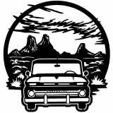 (image for) trucks_1  1966 chevy c10=  desert