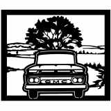 (image for) trucks_1  1966 gmc truck=-  tree