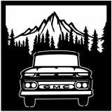 (image for) trucks_1  1966 gmc truck=-  treeline