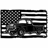 (image for) trucks_1  58 chevy apache truck=-  flag