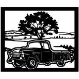 (image for) trucks_1  58 chevy apache truck=-  tree