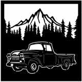 (image for) trucks_1  58 chevy apache truck=-  treeline