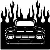 (image for) trucks_1  62 chevy c10 truck=-  flame