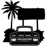 (image for) trucks_1  62 chevy c10 truck=-  sign