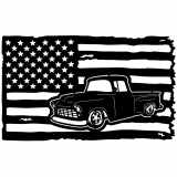 (image for) trucks_1 chevy stepside 55=-  flag