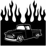 (image for) trucks_1 chevy stepside 55=-  flame