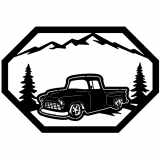 (image for) trucks_1 chevy stepside 55=-  mountain