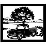 (image for) trucks_1 chevy stepside 55=-  tree