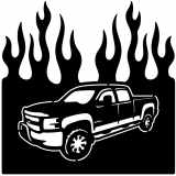 (image for) trucks_1 chevy truck=  flame