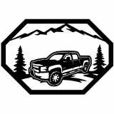 (image for) trucks_1 chevy truck=  mountain