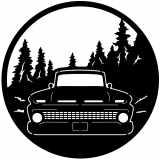 (image for) trucks_1 chevy truck  1963=-  forest