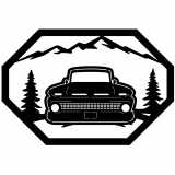 (image for) trucks_1 chevy truck  1963=-  mountain