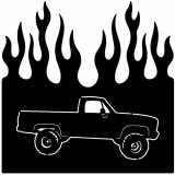 (image for) trucks_1 chevy truck side=-  flame