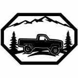 (image for) trucks_1 chevy truck side=-  mountain