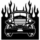 (image for) trucks_1 dodge power wagon=-  flame