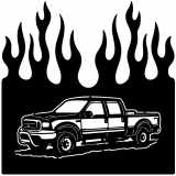 (image for) trucks_1 f 250 crewcab=-  flame