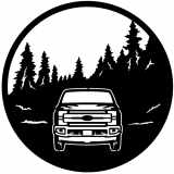 (image for) trucks_1 f 250 front  forest