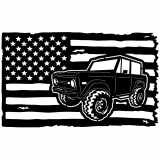 (image for) trucks_1 ford bronco=-  flag