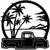 (image for) trucks_1 ford f 100 1956=-  beach