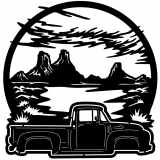 (image for) trucks_1 ford f 100 1956=-  desert