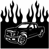 (image for) trucks_1 ford super cab  flame