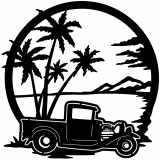 (image for) trucks_1 ford truck  30s=-  beach