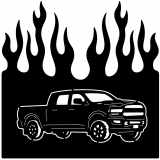 (image for) trucks_1 gmc truck=-  flame