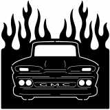 (image for) trucks_1 gmc truck  1960=-  flame