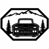 (image for) trucks_1 gmc truck  1960=-  mountain