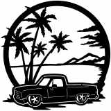 (image for) trucks_1 truck chevy low=-  beach